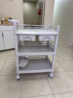 3-Tier Rolling Salon / Esthetician Cart with Drawers