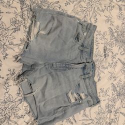 Old Navy OG High Rise Ripped Denim Shorts 