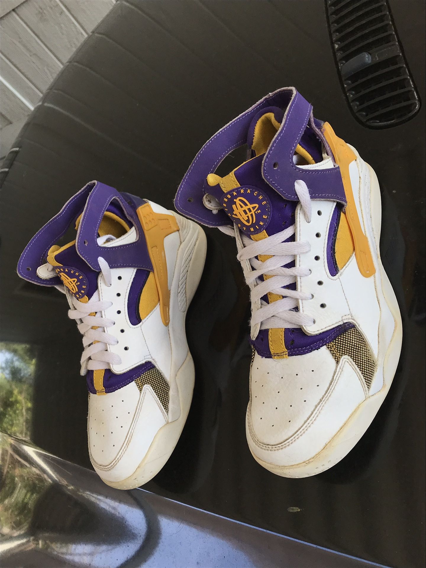 Nike Air Flight Huarache LA Los Angeles Lakers Kobe Bryant Basketball Sneaker Shoes 6 Zapatos