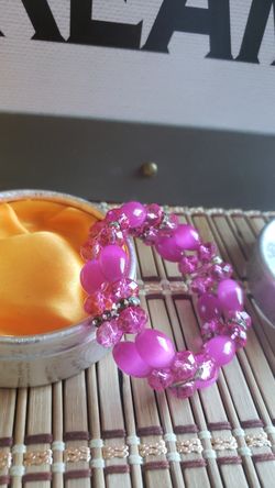 Hot pink Rhinestone bracelet