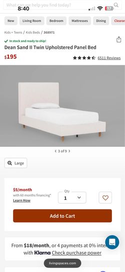 Twin size upholstered bed