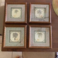 PalmTree Ceramic Painting Collection Of 4