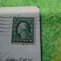 1903 George Washington 1¢ Stamp Rare And In Perfect Condition. Still On Post Card 