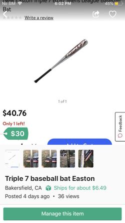 Triple 7 baseball bat Easton