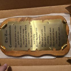 Home Interiors 10 Commandments Plaque