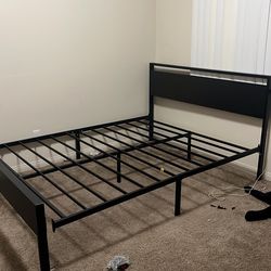 Metal bed black frame