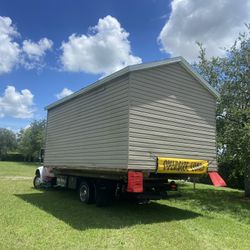 Sheds Relocated, Movemos Casita De Patio Container Rv Trailer Crane 