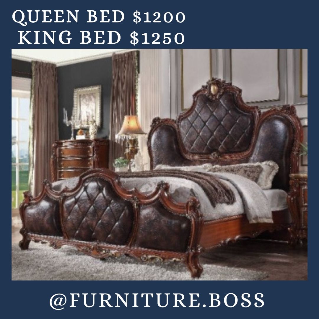 King Size Master Bed Traditional Style Bedroom Furniture Very Elegant & Oversized