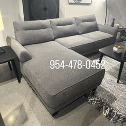 Grey Boucle Sofa Sectional 