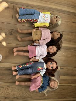 American Girl Doll Set And Armoire