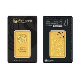 50g Perth Mint Gold Bar 
