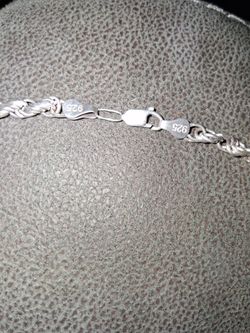 24" 5mm 925 Silver Rope Chain Men's Necklace