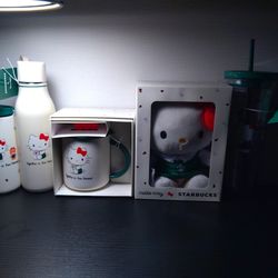 Celebrate the 2025 Starbucks Holiday with the Hello Kitty limited edition lot of 4 brand new,  plus the 2025 Starbucks Holiday Tumbler.

