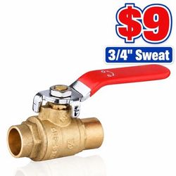 Ball Valve 3/4" Sweat (Lead Free)