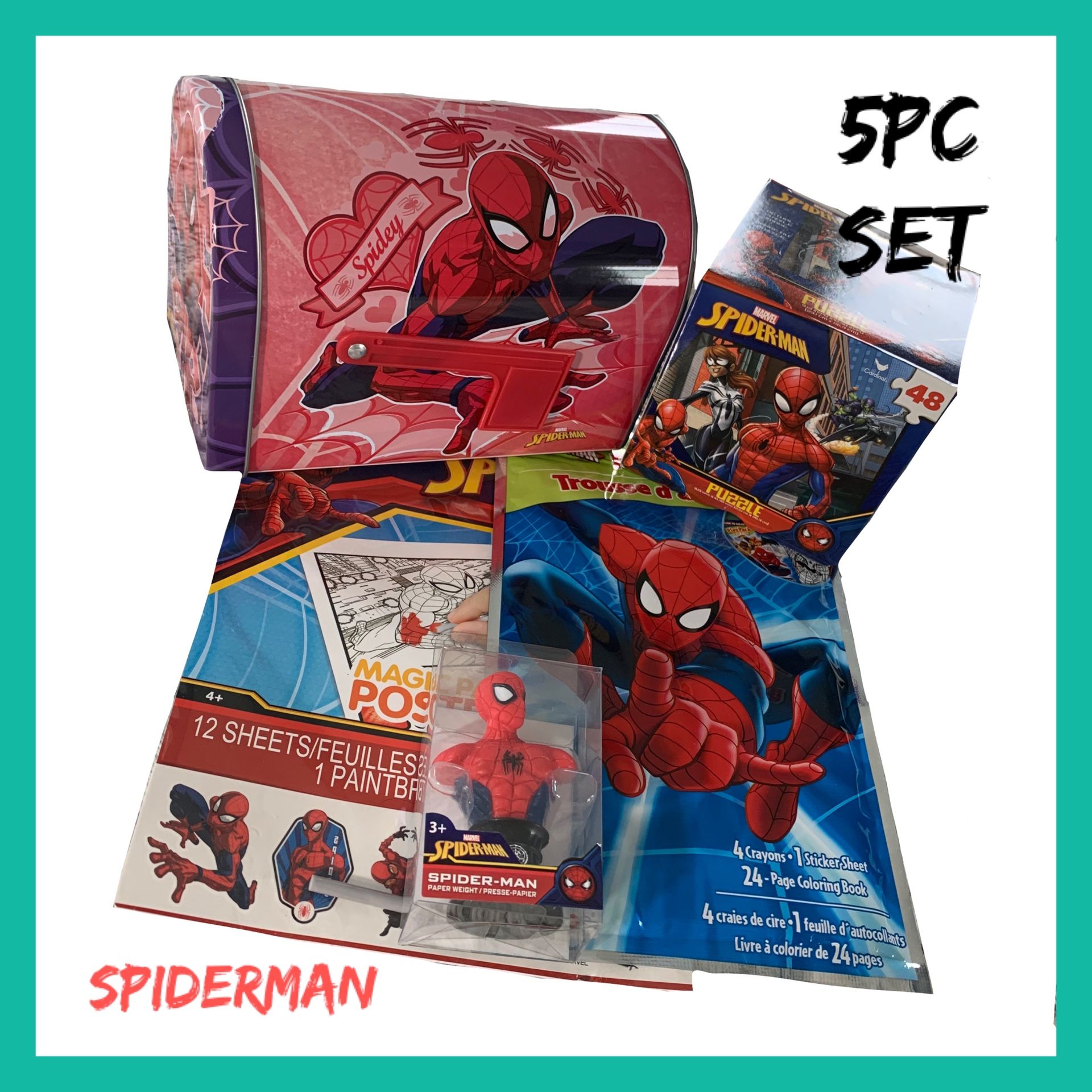 NWT Boys Marvel Spider-Man 5pc Gift Set