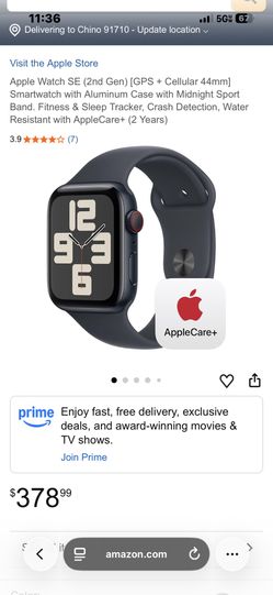 Apple Watch SE second generation 44m case aluminum
