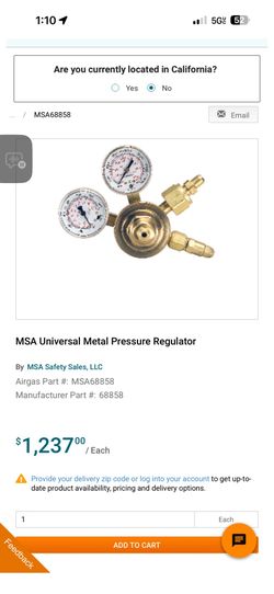 2 -MSA Victor-regulators (airline respirators)