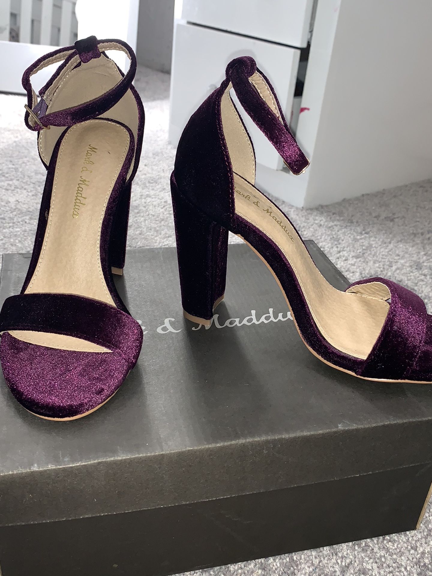 Purple Velvet Heels