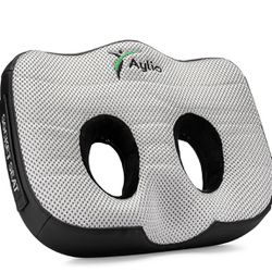 Aylio Socket Seat Cushion for Sit Bone and Back Pain Relief, Butt, Tailbone, Hip, Hamstring, Posture Support - Firm Memory Foam Comfort Ischial Tubero