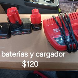 3 Baterias Y Cargador 