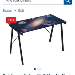 Kids Space Galaxy Multi Graphic Desk (44.5"w"w x 22.75"d"d x 28.75"h"h)