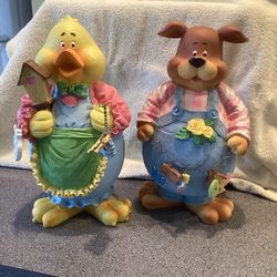 Easter Decor, Heavy Ceramic, 11” High