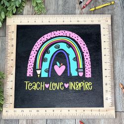 Personalized Teacher Ruler Frame Door Sign / Teacher Gift