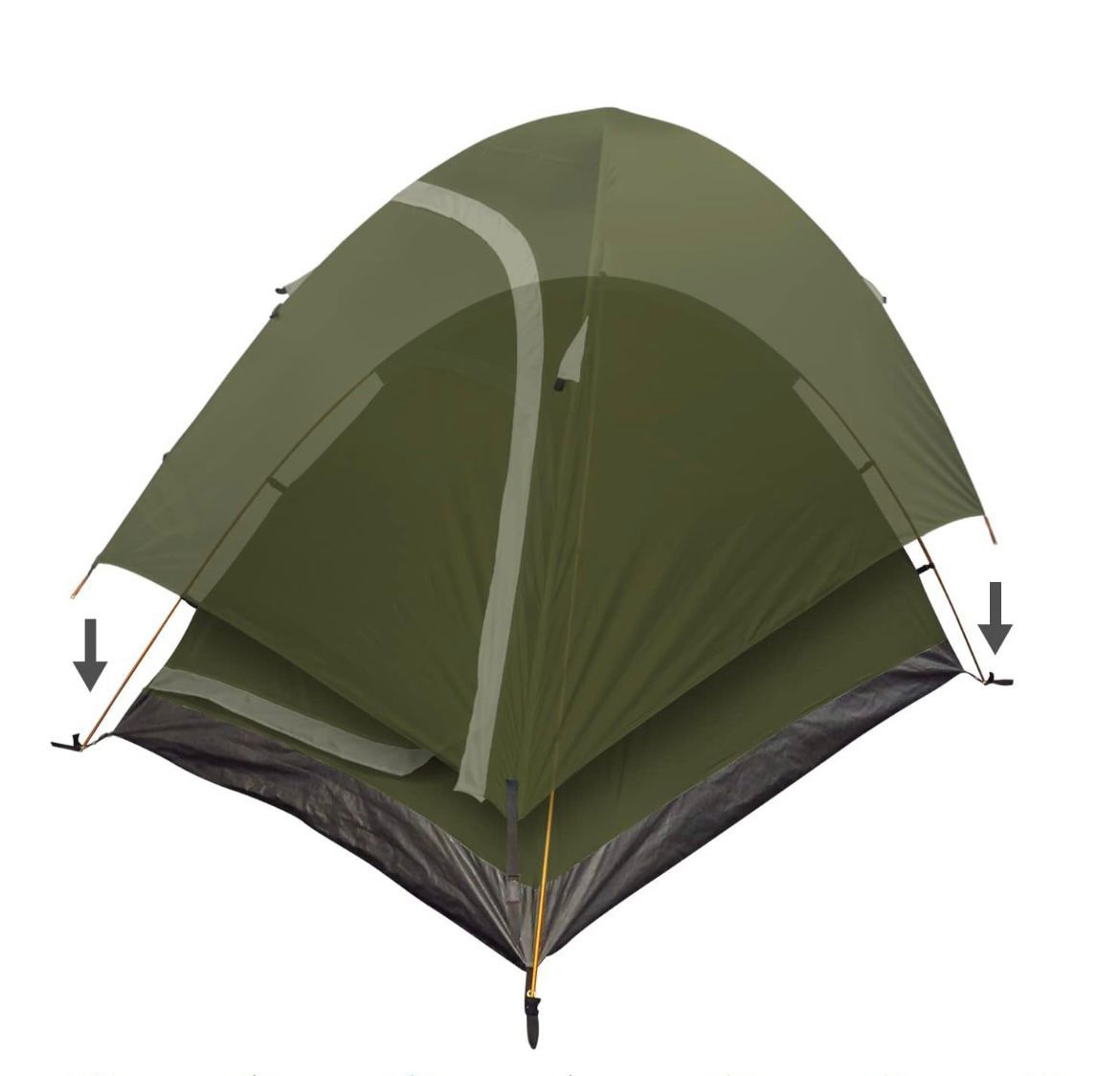 Olive Garden REVALCAMP Two Person Tent - Waterproof & Windproof 4 Season Tents for Camping, Backpacking & Hiking - Durable & Easy to Set