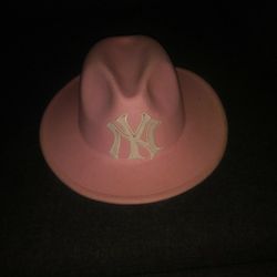 Pink Cotton And Polyester Cowgirl Hat