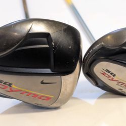 1). RH MINT NIKE SQ DYMO DRIVER 9.5* ALDILA VOODOO SCORE XVR6 
2). RH MINT NIKE SQ DYMO QUAD KEEL #3 WOOD 15* MITSUBISHI RAYON GRAPHITE SHAFT W/ NIKE 