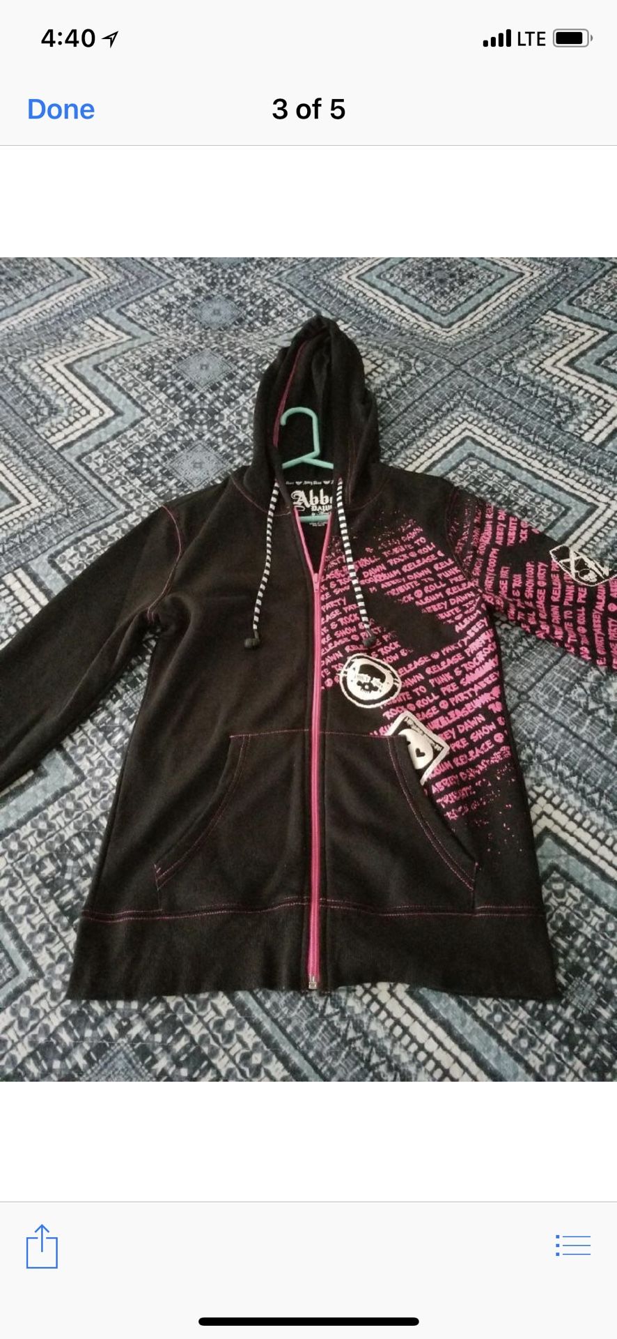 Abbey Dawn hoodie by Avril Lavigne with headphones built in