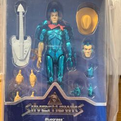 NEW SOLD OUT Silverhawks BLUEGRASS Toy Version Vac Metal Super7 CHROME In Hand🦅