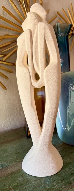 VTG Royal Haeger Art Deco Figurine Sculpture Statue Rendezvous Lovers Couple 20"