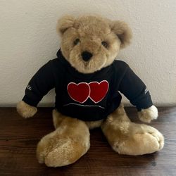 Vintage Bear Plush  With Valentine Hoodie Sweatshirt 