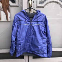 ZEROXPOSUR Ladies Reversible Windbreaker (Periwinkle Blue, M)