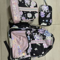 Jessica Simpson Backpack With Lunch Box And Pencil Case