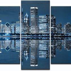 5 Piece “Chicago Skyline” Wall Decor
