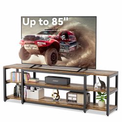 Brand New  Aquzee 85 inch TV Stand, Entertainment Center for 70 75 80 85" TV, 75.2" Wide Wood Television Console Table for Living Room Bedroom Gaming
