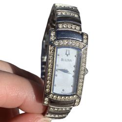 Womens Wristwatch, Silver, Bulova, Size Small