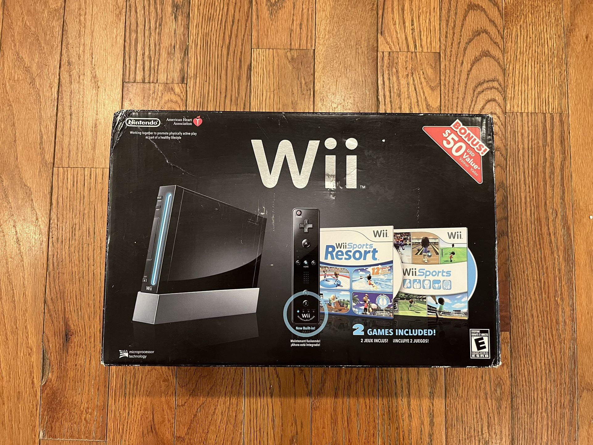 Nintendo Wii EMPTY BOX ONLY Black Replacement Console Box Tray Manual