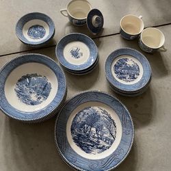 Currier and Ives dishes 
