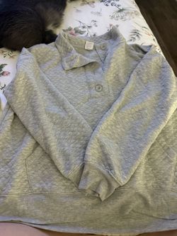 stars above Quilted Light Gray Pullover Hoodie