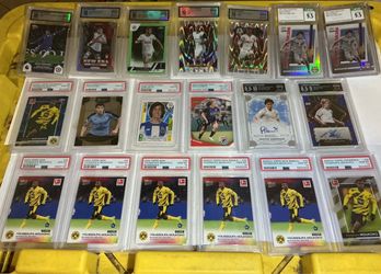 Graded Soccer Football Cards from PSA CSG AND Arena with some autos