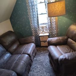 Love Seat & Recliner Chair