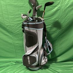 Top Flite Stand Golf Bag + 7 Top Flite Irons – Great Condition 