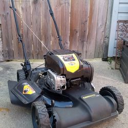 Brute 21" Inch 6.75EXI Self Propelled Lawnmower With Side Discharge Chute And Front Wheel Drive 