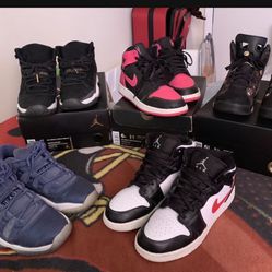 Jordan’s Read Description in Picture👇🏽Very Good Condition ((👉🏽  Pink & Black Jordan’s 1s..are Sold!!(prices.👉🏽.$65, $70 $85, $90 Some Are Sold..