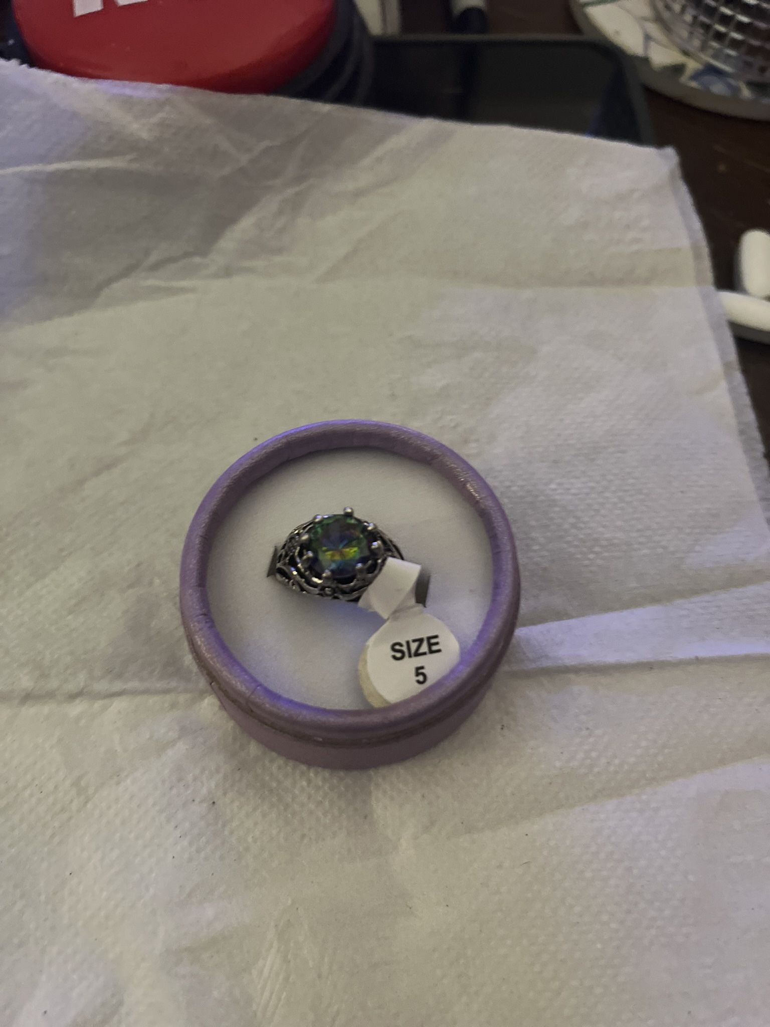 mystic topaz ring size 5