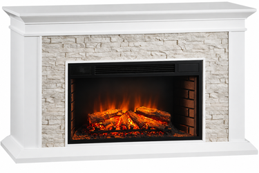 Rooms To Go Clydebank White Electric Fireplace Console
