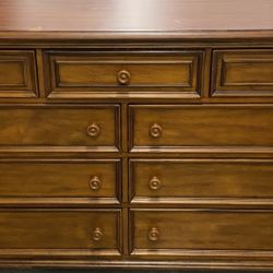 Wood Colored Dresser. 